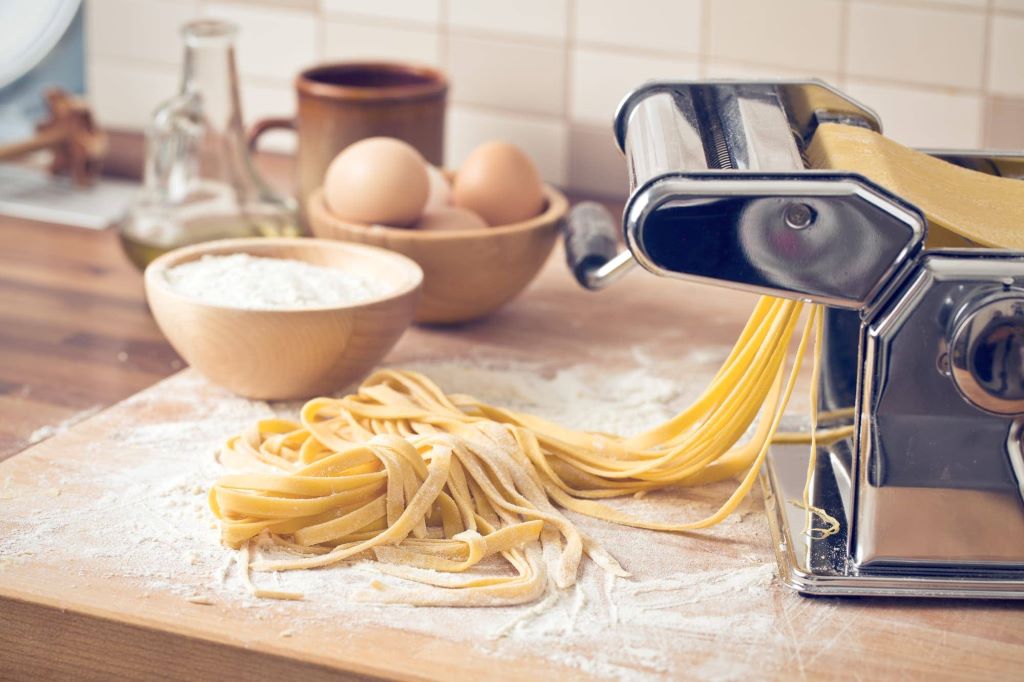 Equipment and Ingredients for Homemade Pasta