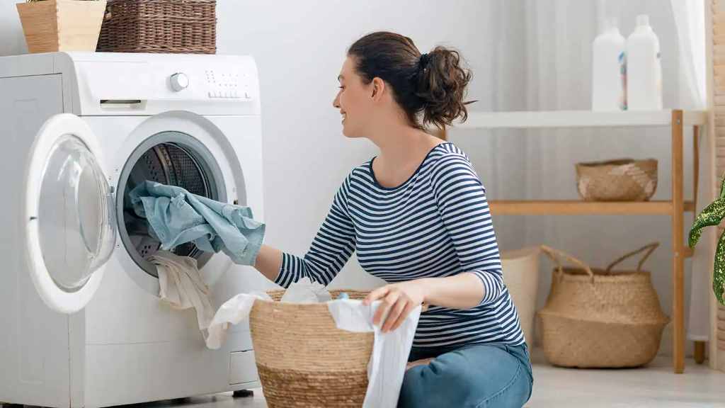 How do you unblock a clogged washing machine