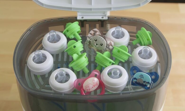 How much water do you put in a Dr. Browns sterilizer?
