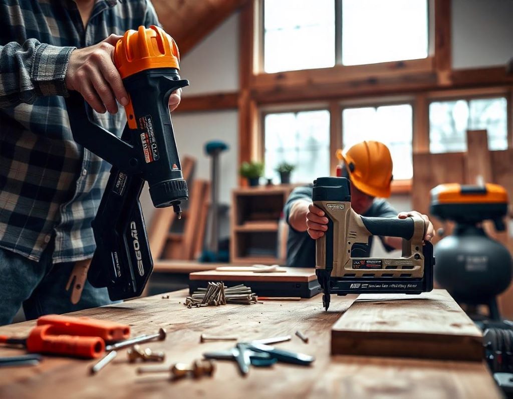 How do you maintain a pneumatic nail gun