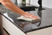 Removing stains from porous natural stone countertops home