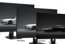 Gaming monitor comparison showing TN IPS and VA panel response times and motion blur differences