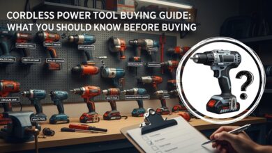 Cordless power tool kit with lithium ion batteries and brushless drill