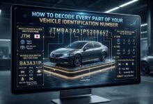 VIN decoder showing vehicle identification number details